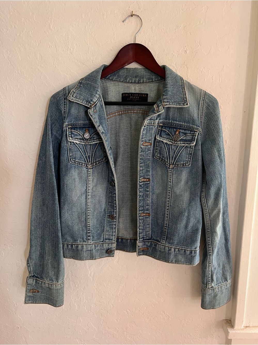 Y2K Juicy Couture Women’s Denim Jean Jacket Size Small
